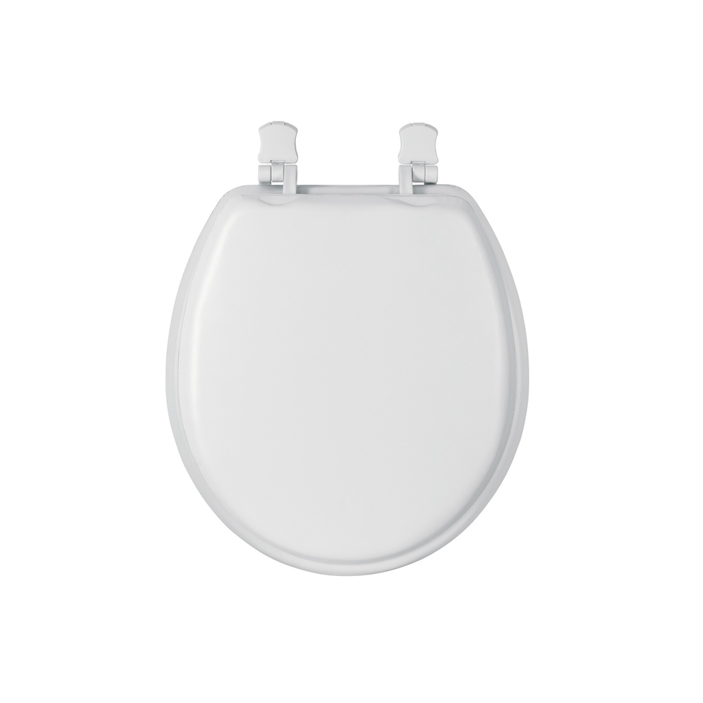 [T49367] Asiento redondo acojinado para WC, cerrado, blanco, Foset