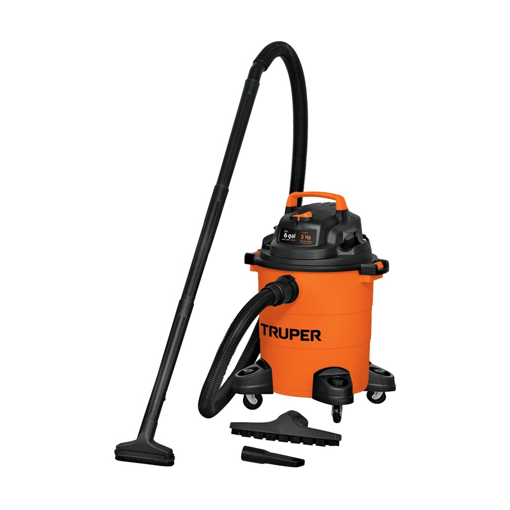[T12092] Aspiradora de sólidos y líquidos de 6 gal, plástica, Truper