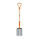 Bieldo de 4 dientes para jardín, puño metálico, Truper
