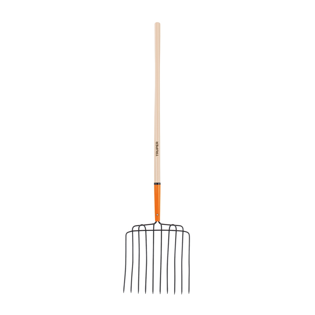 Bieldo para estiércol 10 dientes, mango 48', Truper