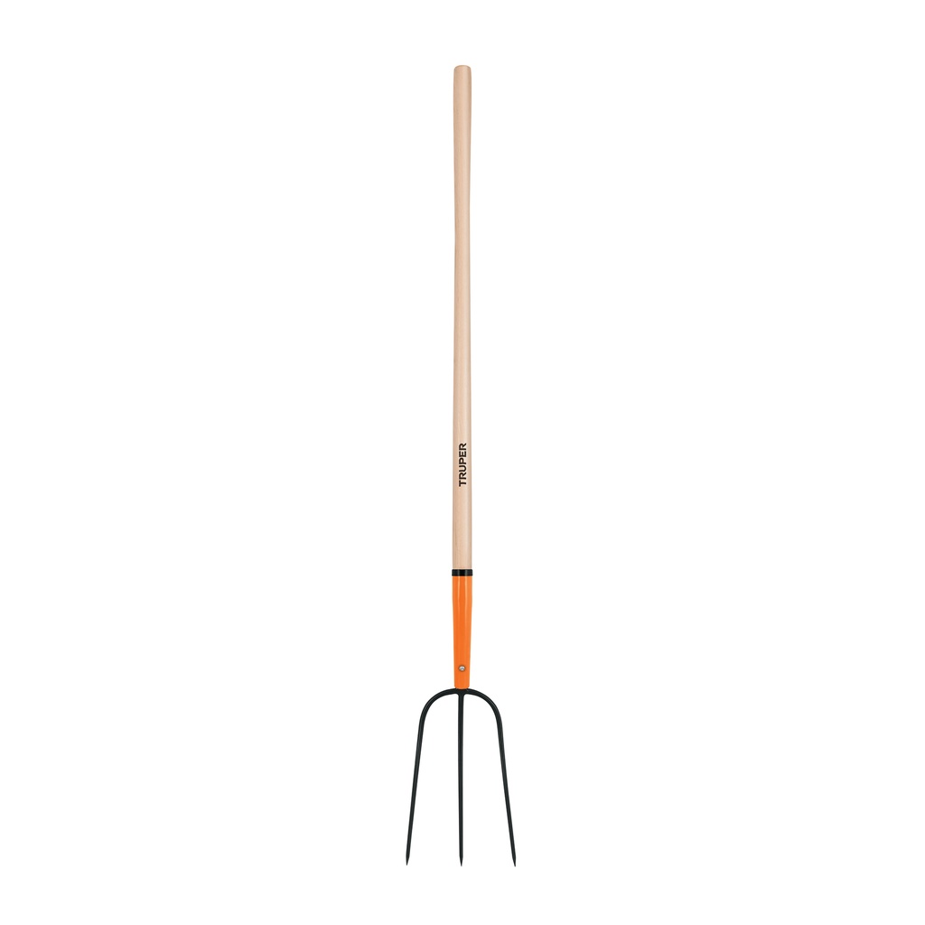 Bieldo para paja, 3 dientes, mango 48', Truper