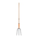 Bieldo para paja, 3 dientes, mango 48', Truper