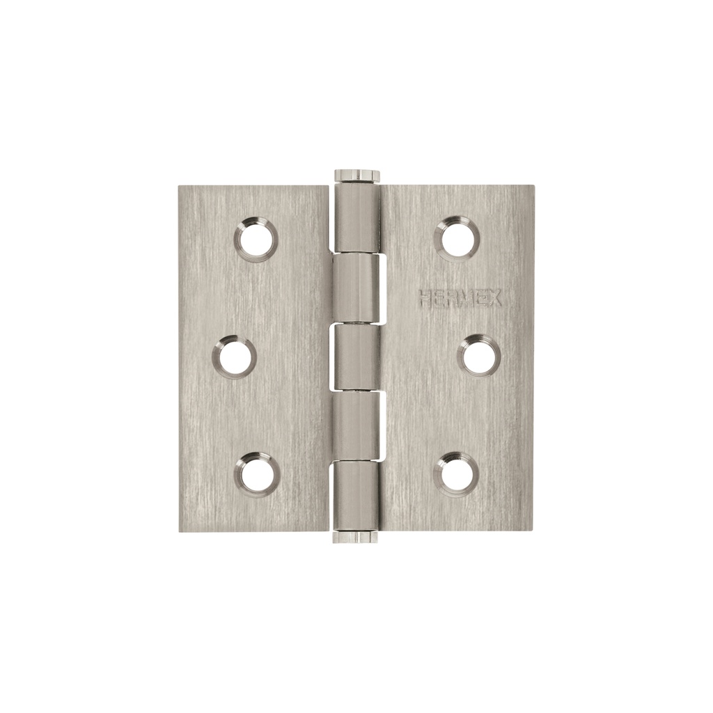 Bisagra cuadrada 2-1/2' acero inoxidable, plana, Hermex