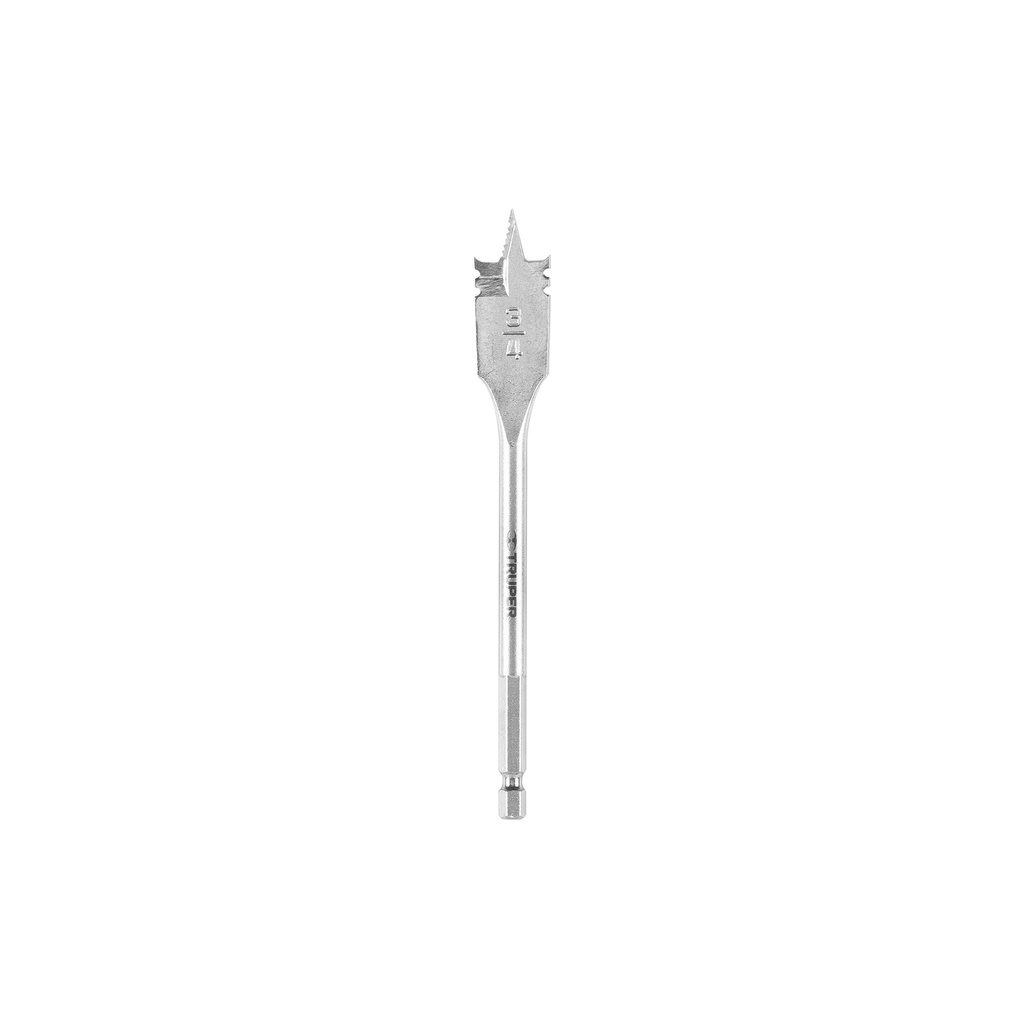 Broca plana de manita 3/4' para madera, Truper