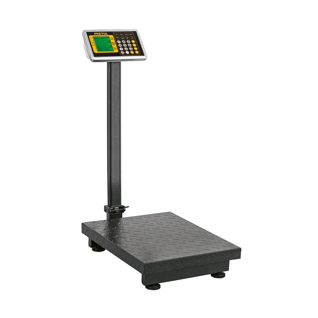 Báscula electrónica de plataforma, plegable, 200 kg. Pretul