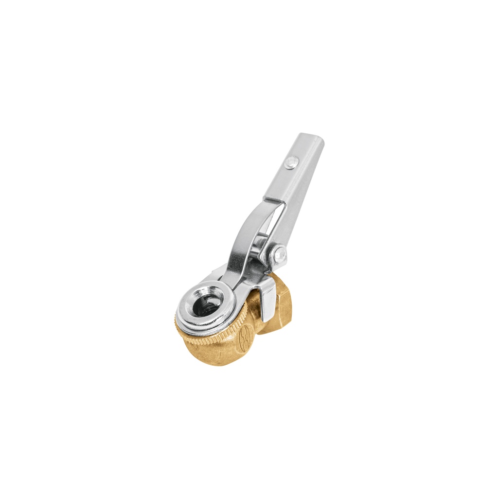 [T19026] Cabeza infladora de llantas c/clip, hembra, cuerda 1/4 NPT