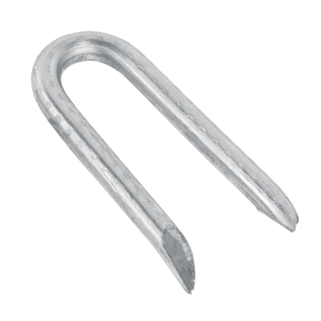 [T40128] Caja con 10 kg grapas 1-1/2' galvanizadas p/alambre de púas