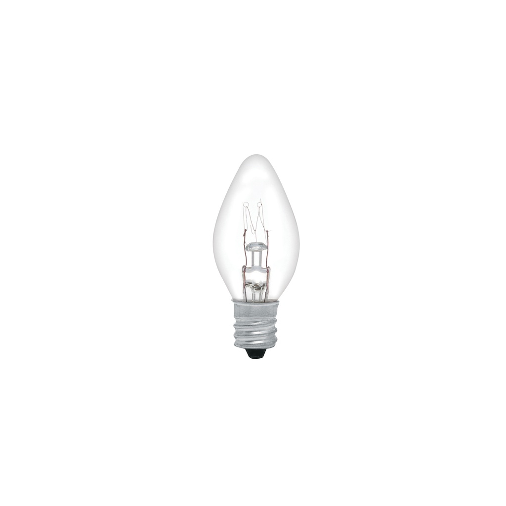[T46823] Caja con 50 focos incandescentes transparentes base E12 7.5W