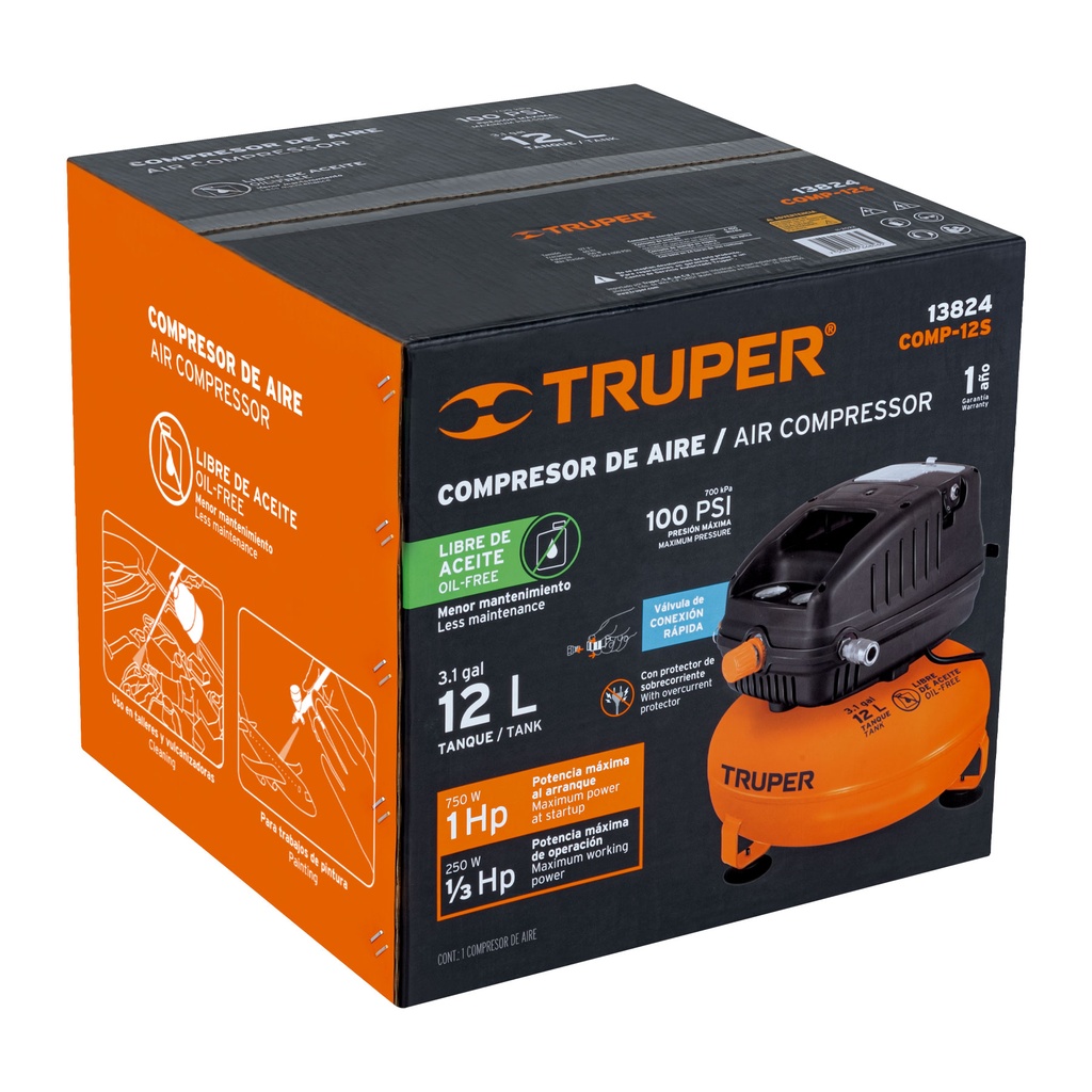 [T102584] Caja de empaque de repuesto para COMP-12S, Truper