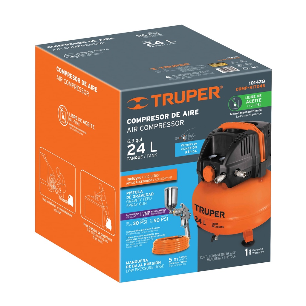 [T102585] Caja de empaque de repuesto para COMP-24S, Truper