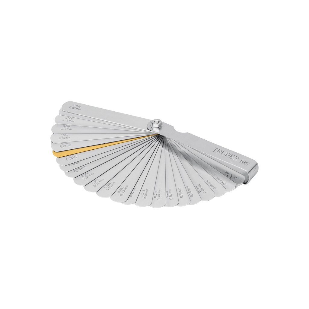 Calibrador de 32 hojas std / mm, Truper