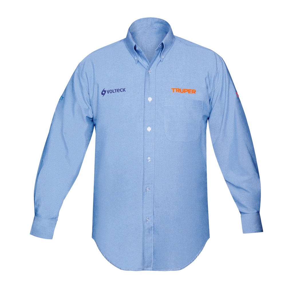 Camisa azul para caballero, manga larga talla XXG, Truper