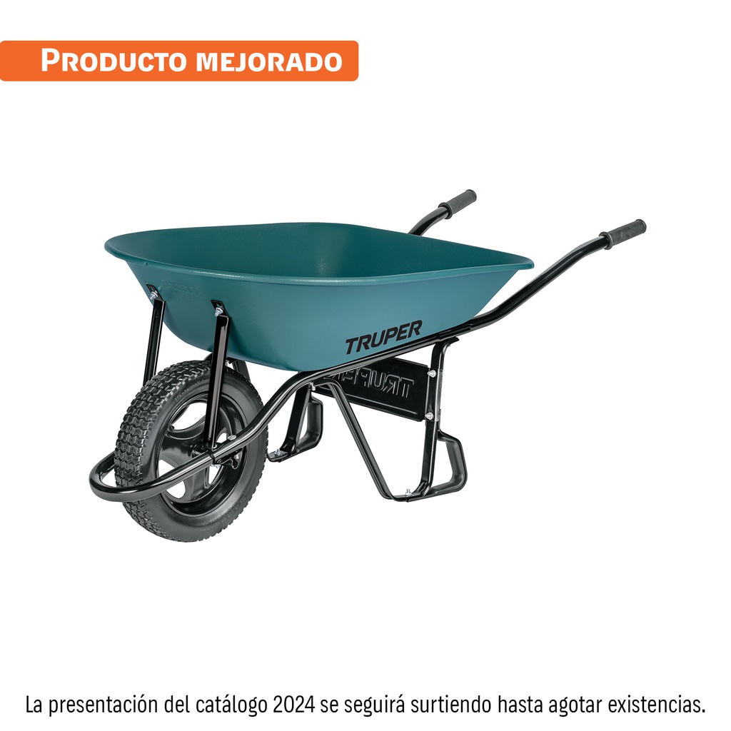 [T10079] Carretilla 5 ft3 Imponchable, bastidor tubular, Truper