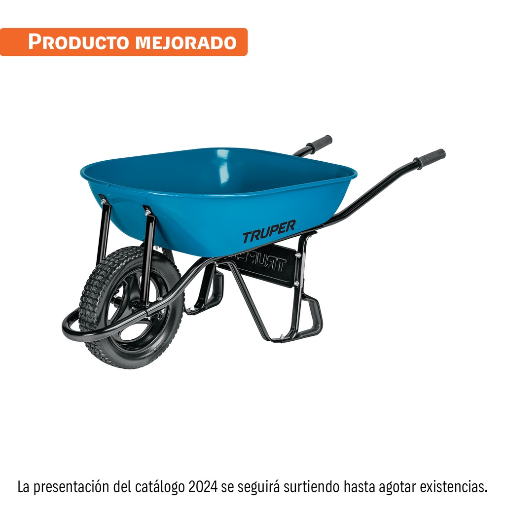 [T10252] Carretilla 5.5 ft3 Imponchable, bastidor tubular, Truper