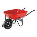 Carretilla 5.5 ft3 roja Neumática, bastidor tubular, Pretul