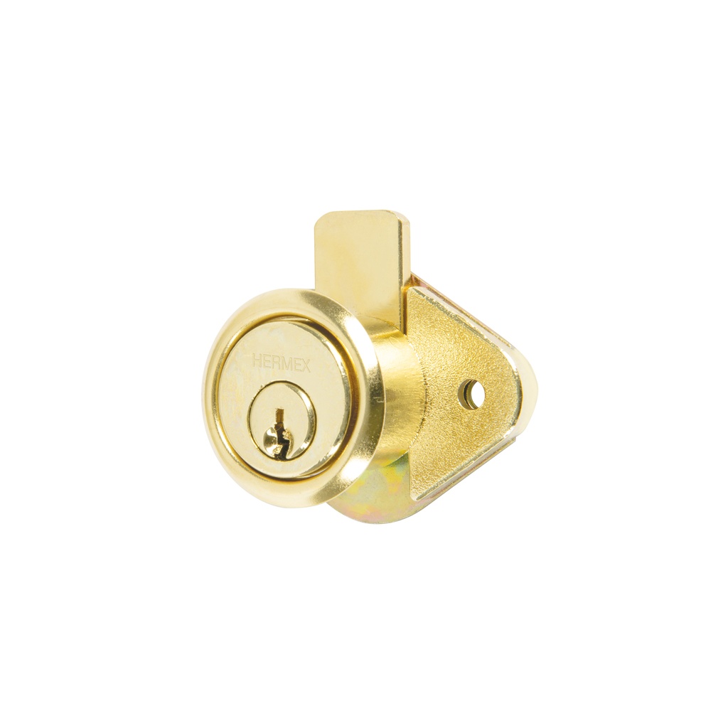 [T43566] Cerradura para mueble, modelo 21, latón, Hermex