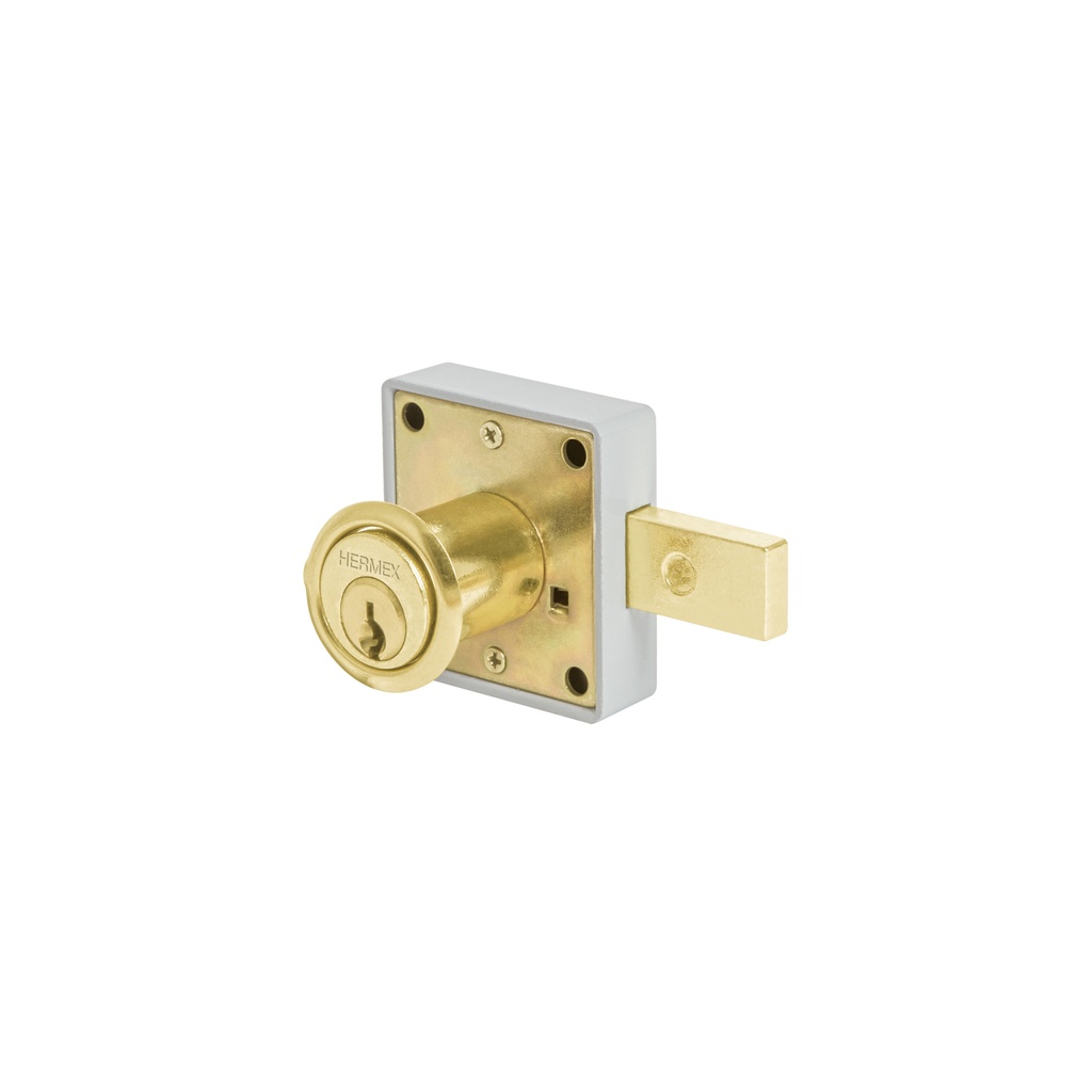 [T43568] Cerradura para mueble, modelo 26, latón, Hermex