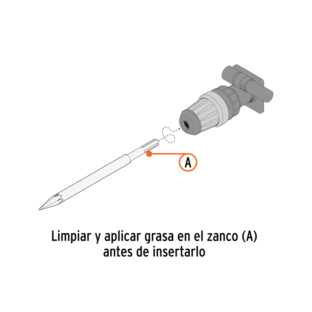 [T101239] Cincel hueco para acanalado SDS max 7/8' x 16', Truper