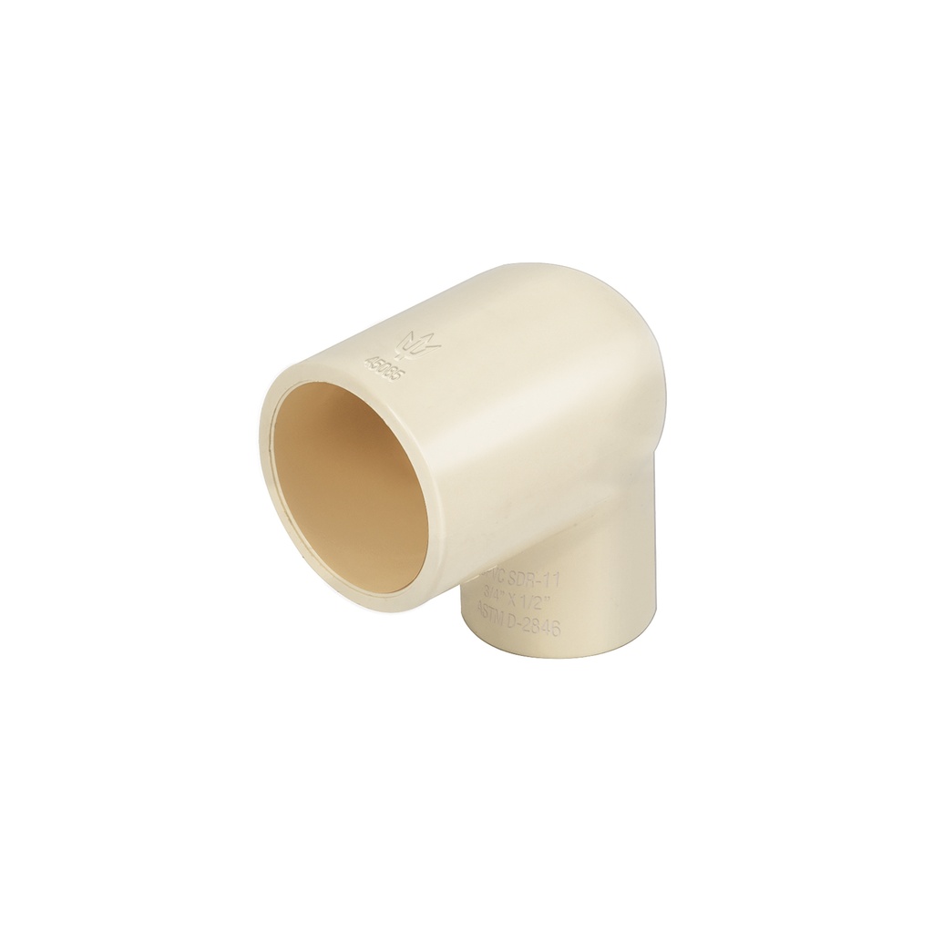 Codo reducción 90° de CPVC de 3/4' x 1/2', Foset