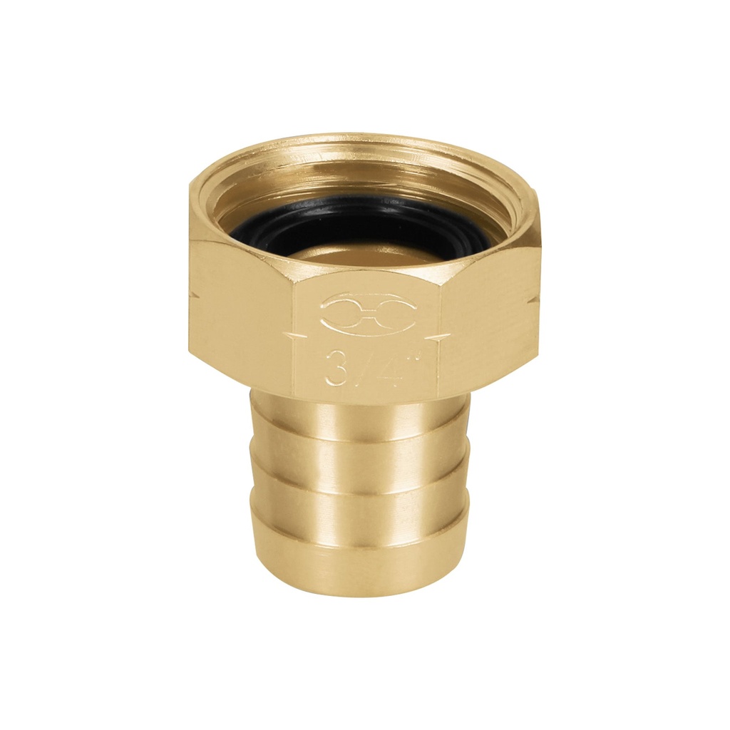 [T12286] Conector 3/4' hembra de latón sólido para manguera, Truper