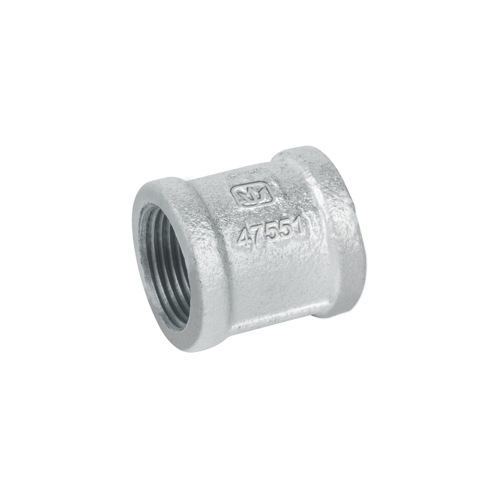 [T47551] Cople reforzado de acero galvanizado de 3/4', Foset
