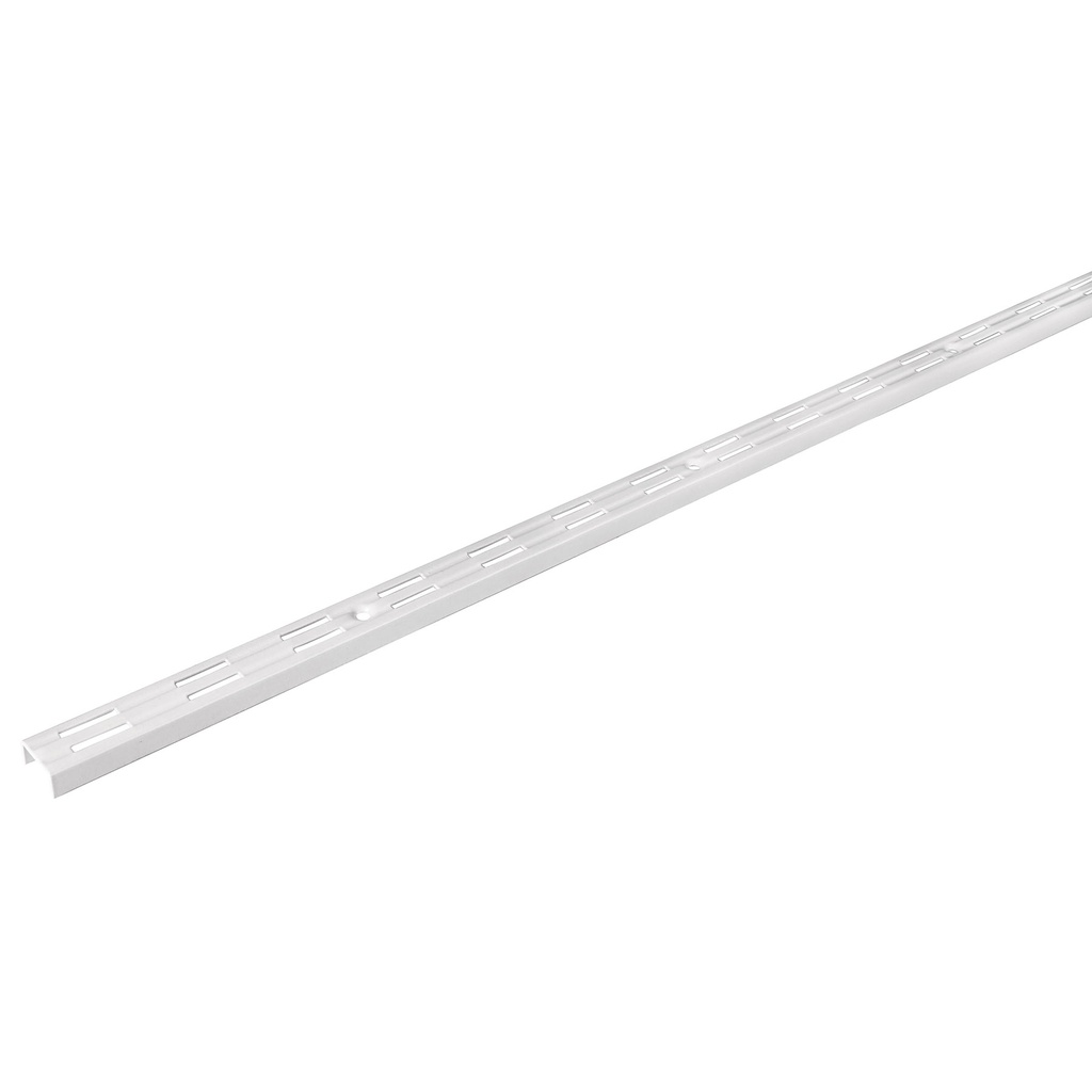 [T47718] Cremallera doble blanca para ménsulas planas, 1.5m, Fiero