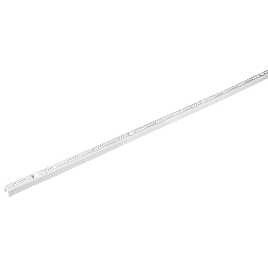 [T47712] Cremallera sencilla blanca para ménsulas planas, 2m, Fiero