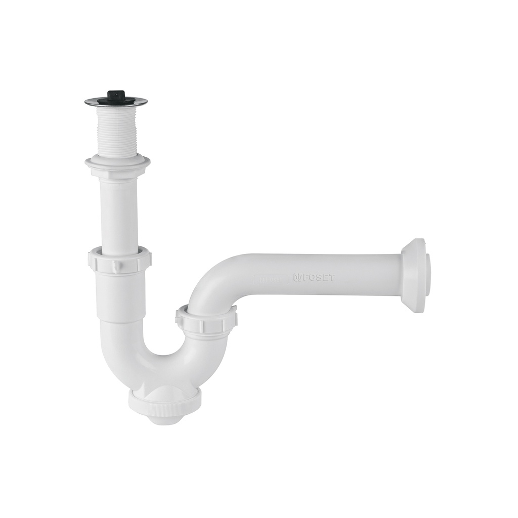 Céspol rígido para lavabo con contra, polipropileno, 1-1/4'