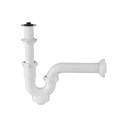 Céspol rígido para lavabo con contra, polipropileno, 1-1/4'