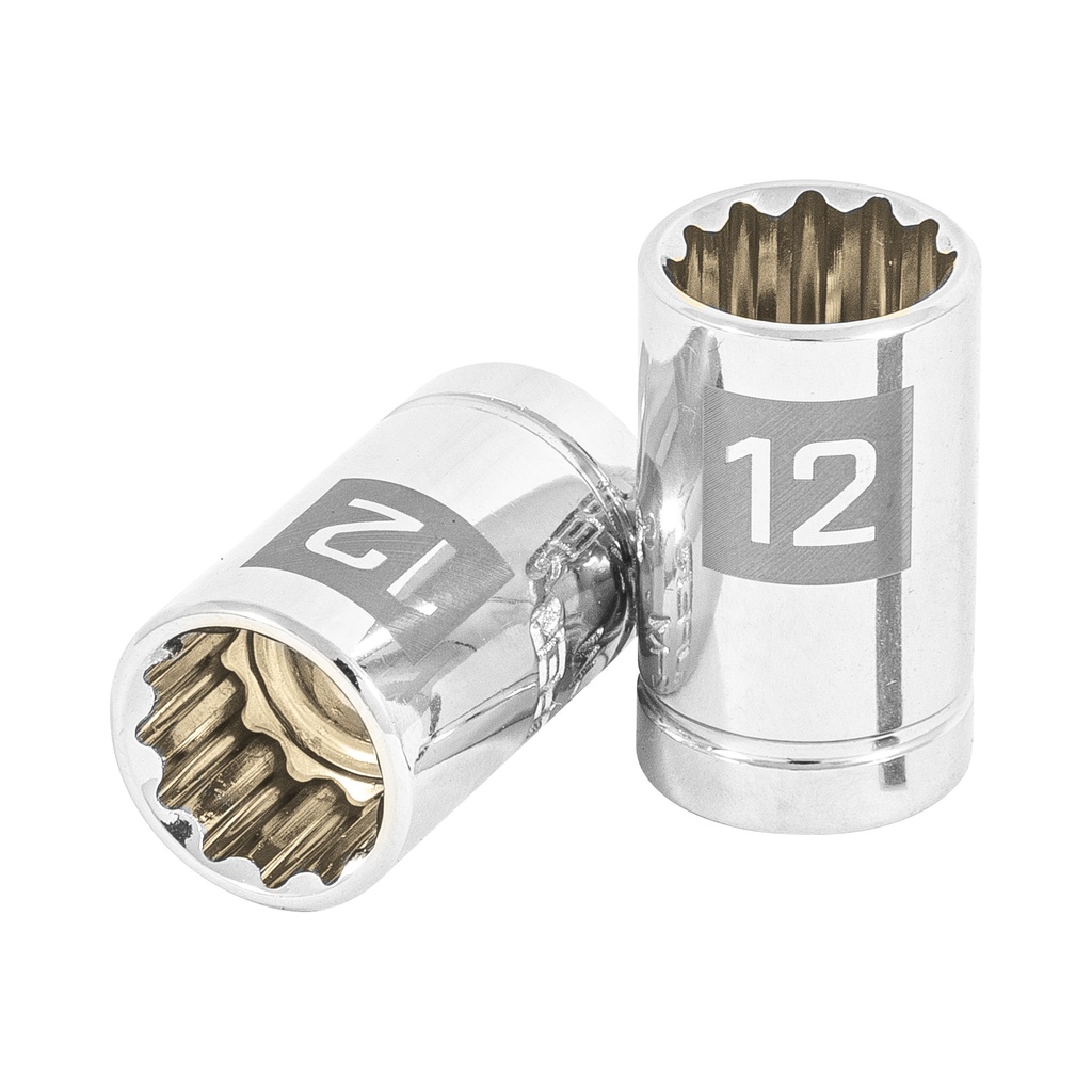 [T13632] Dado de 12 mm, 12 puntas, cuadro 3/8', Truper