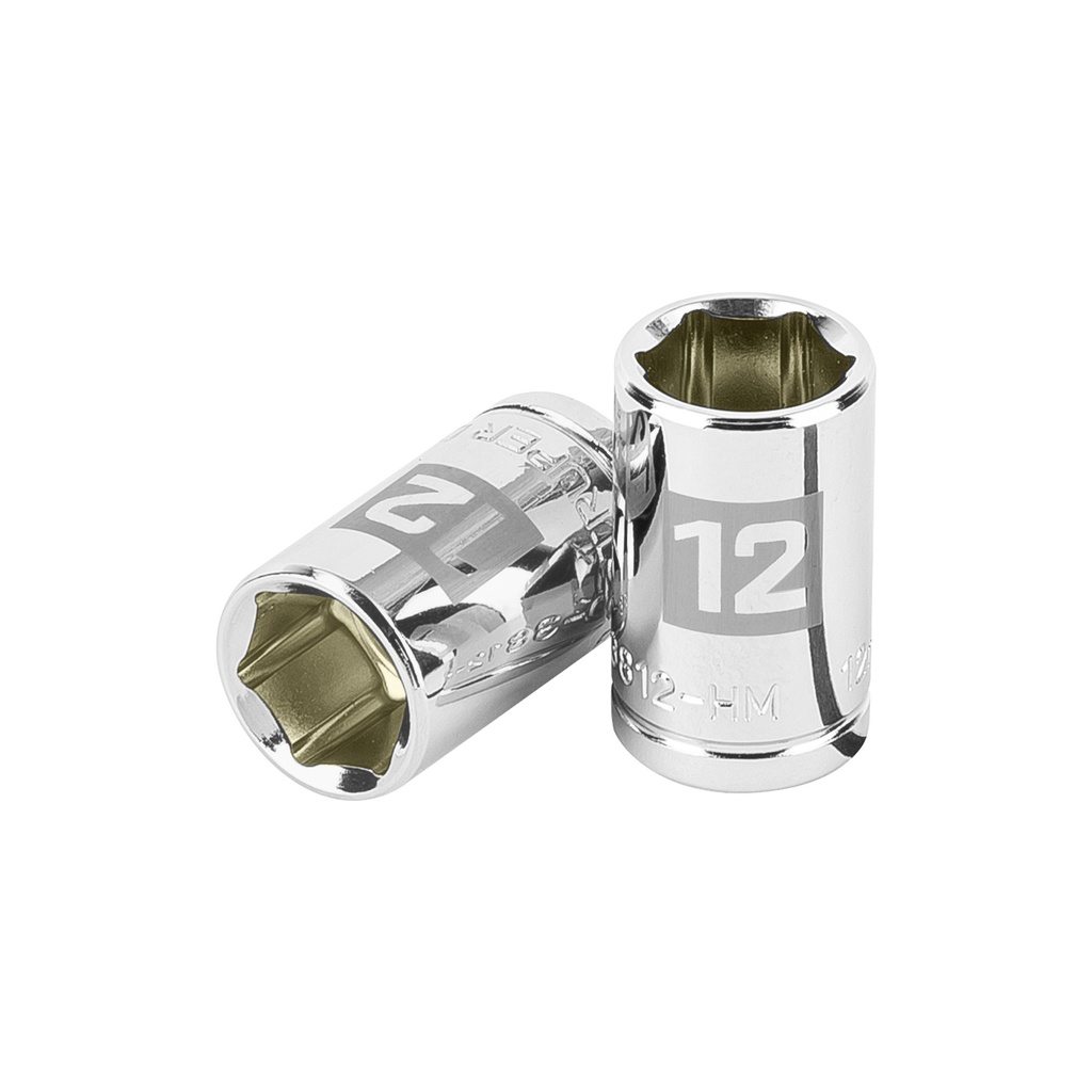 [T13676] Dado de 12 mm, 6 puntas, cuadro 3/8', Truper
