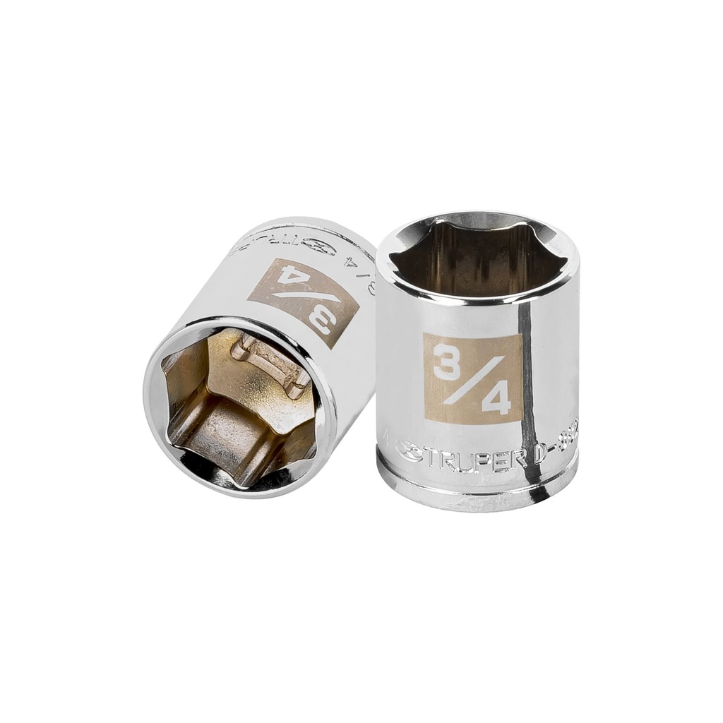 [T13613] Dado de 3/4', 6 puntas, cuadro 3/8', Truper