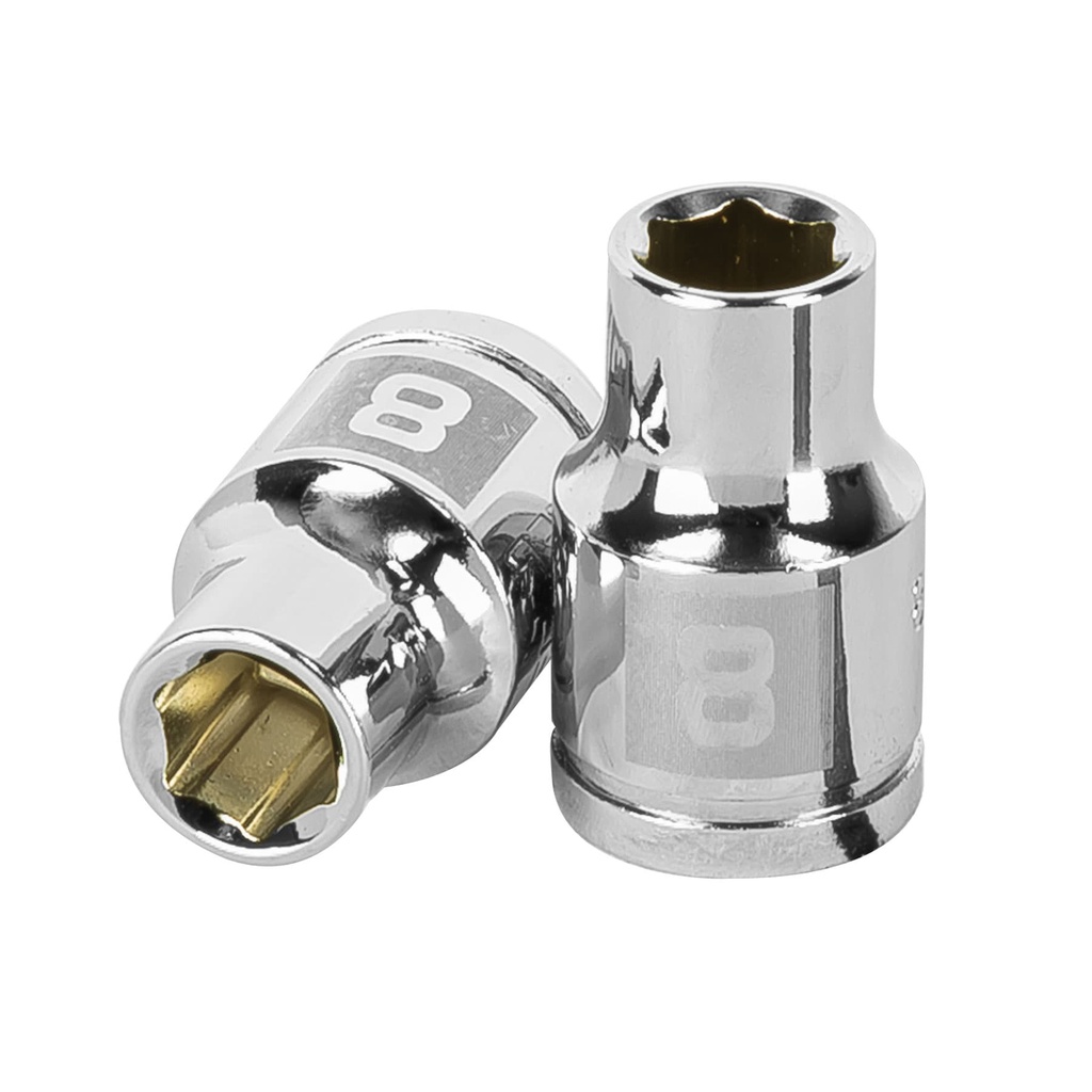 [T13672] Dado de 8 mm, 6 puntas, cuadro 3/8', Truper