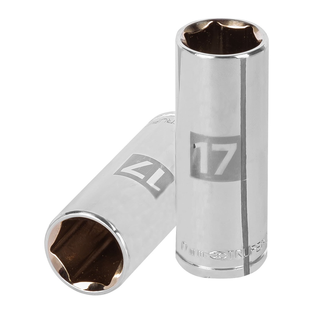 [T13777] Dado largo de 17 mm, 6 puntas, cuadro 3/8', Truper