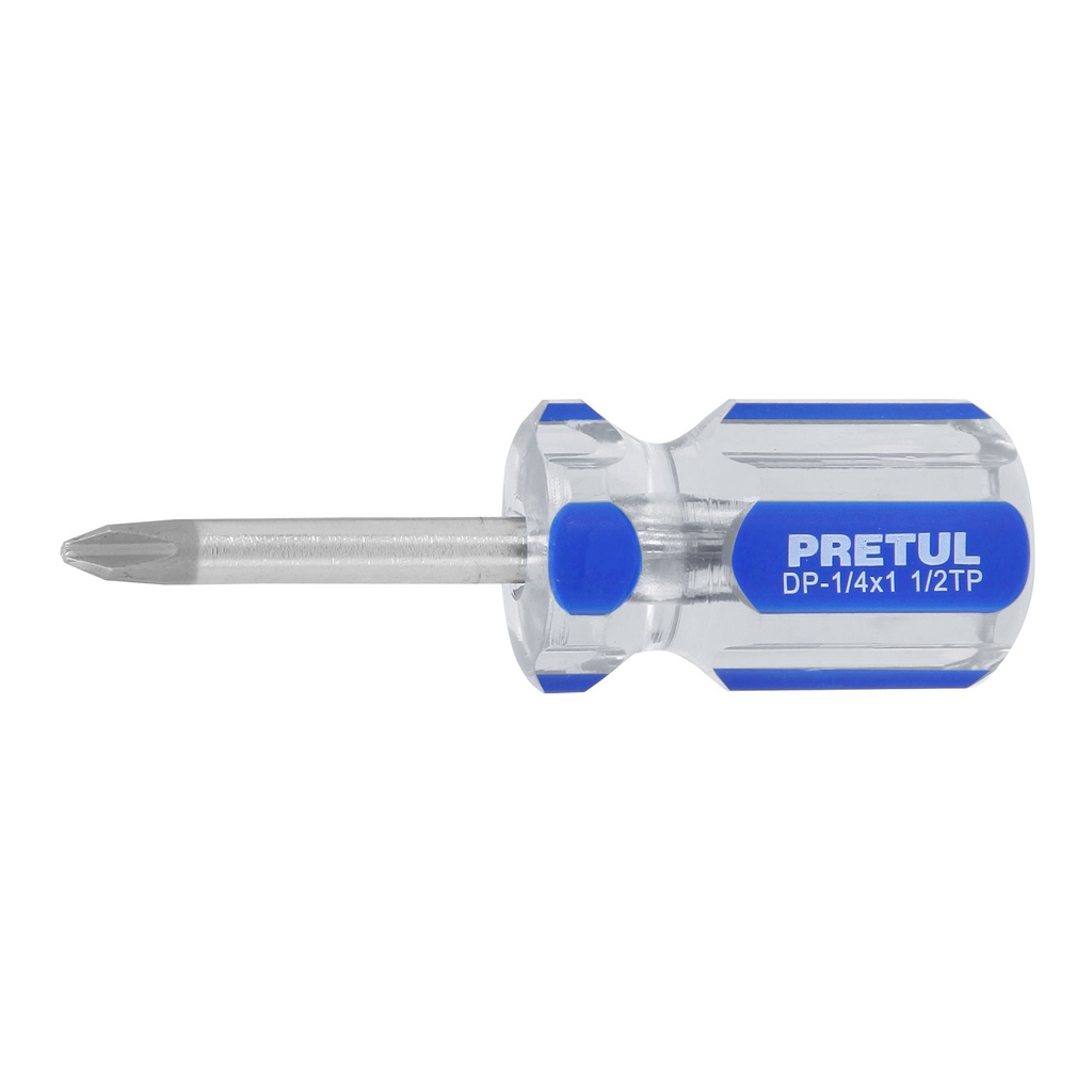 [T21476] Desarmador de cruz 1/4 x 1-1/2' mango de PVC, Pretul