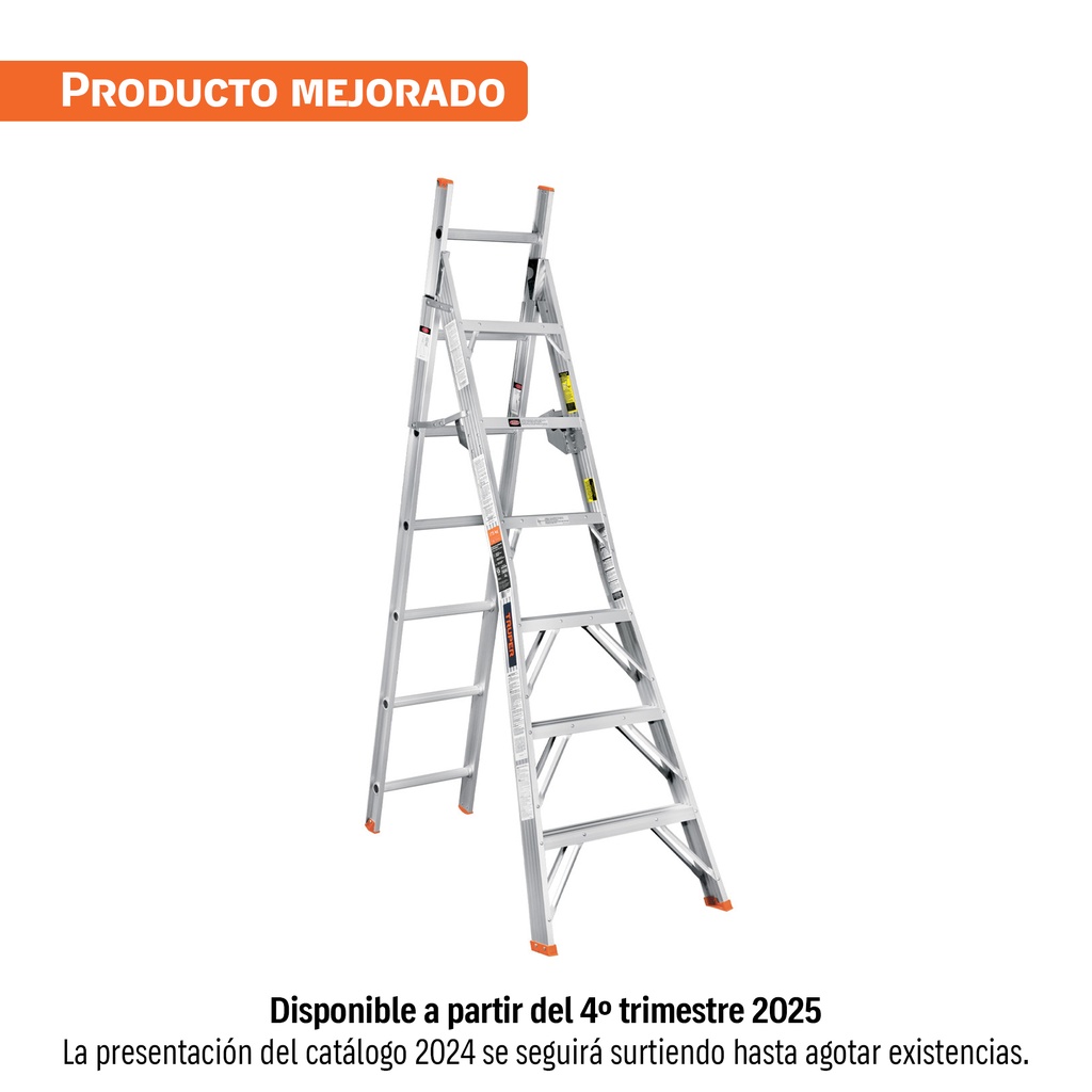 Escalera de combinación, tipo ll, 13 escalones, Truper
