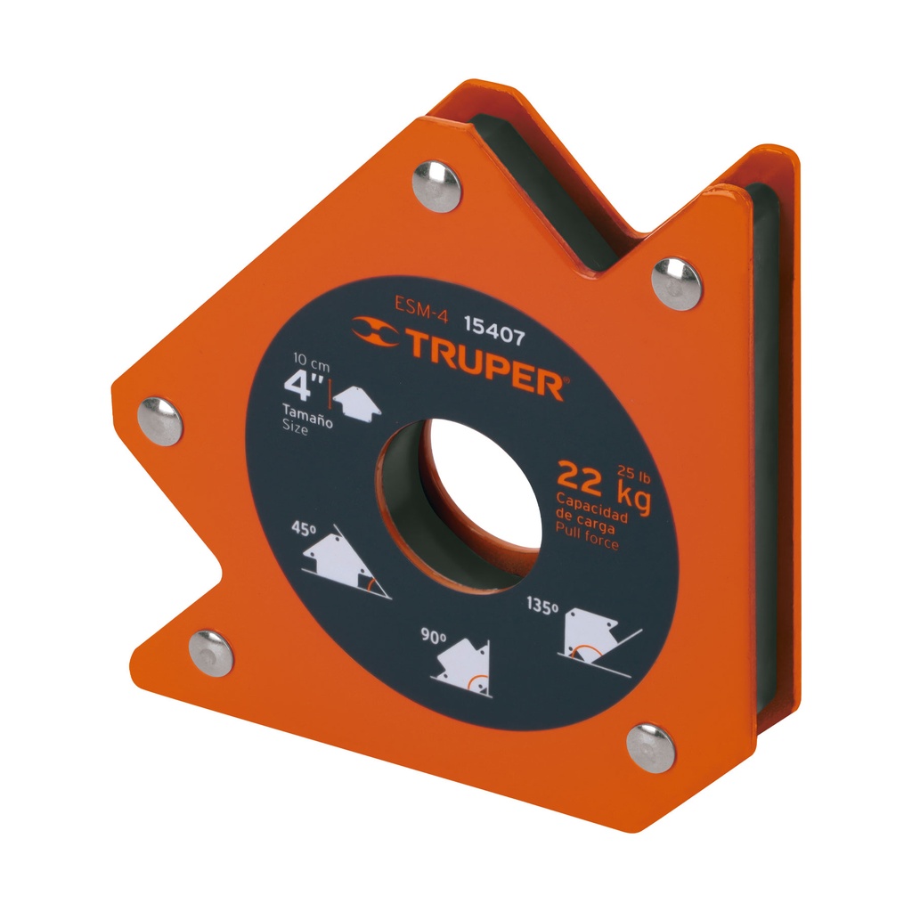 Escuadra magnética 4' para soldar, capacidad 23 kg, Truper