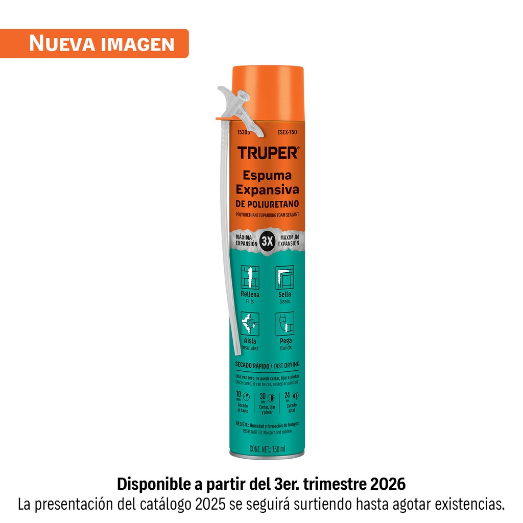Espuma expansiva de 750 ml, Truper