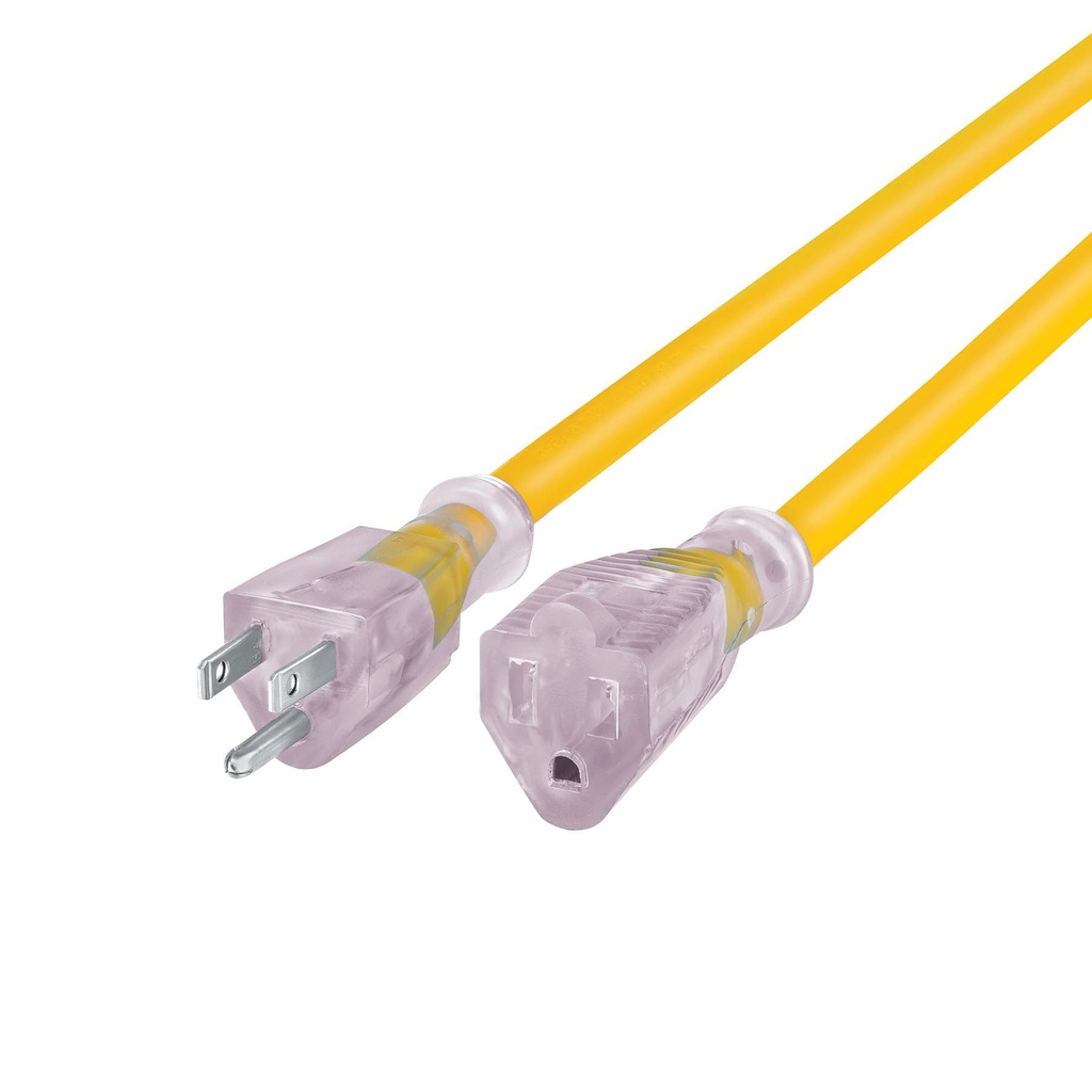 Extensión reforzada aterrizada 15 m 3x14 AWG, Volteck