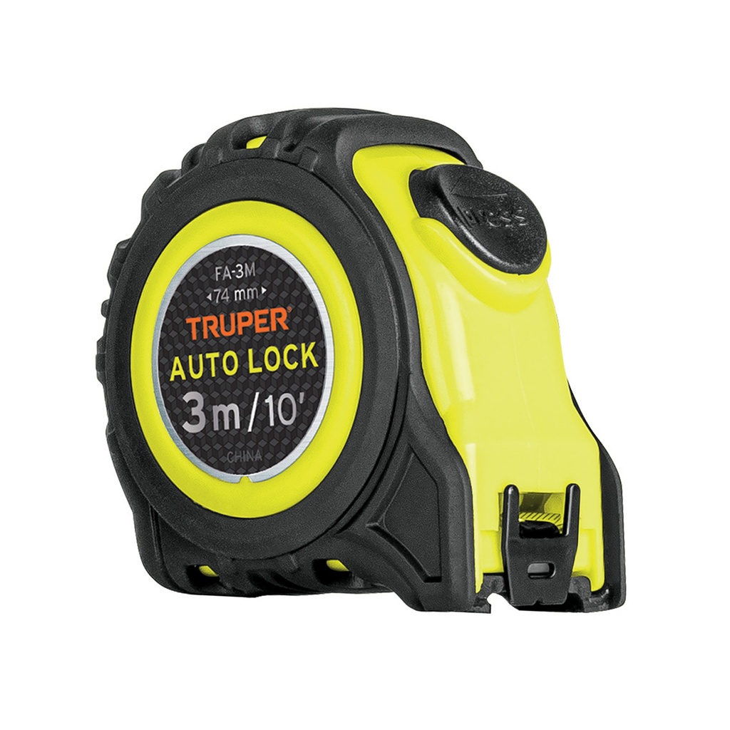 [T10746] Flexómetro Auto-Lock contra impactos 3 m cinta 16 mm, Truper