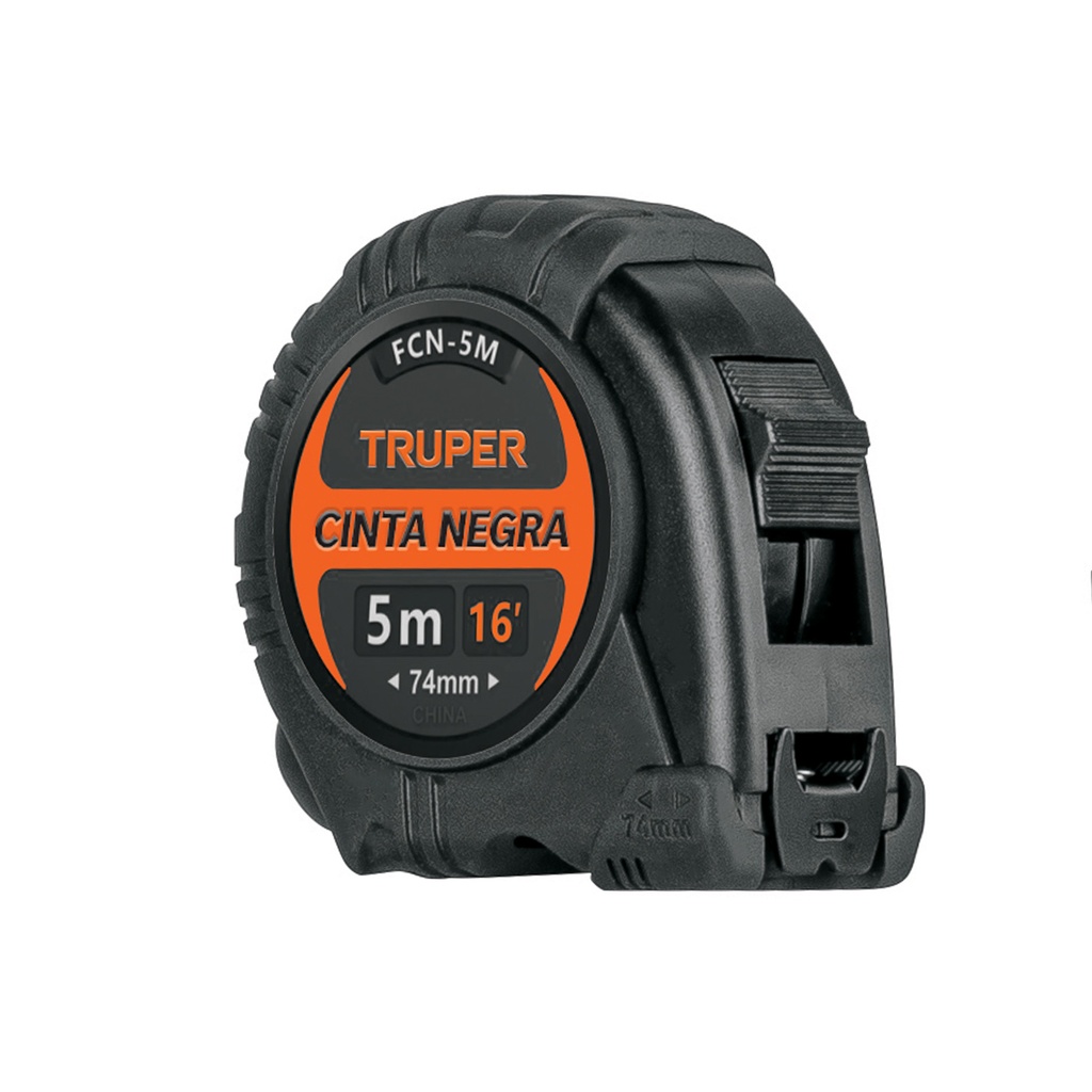 [T102598] Flexómetro Cinta Negra, 5 m, cinta 19 mm, Truper