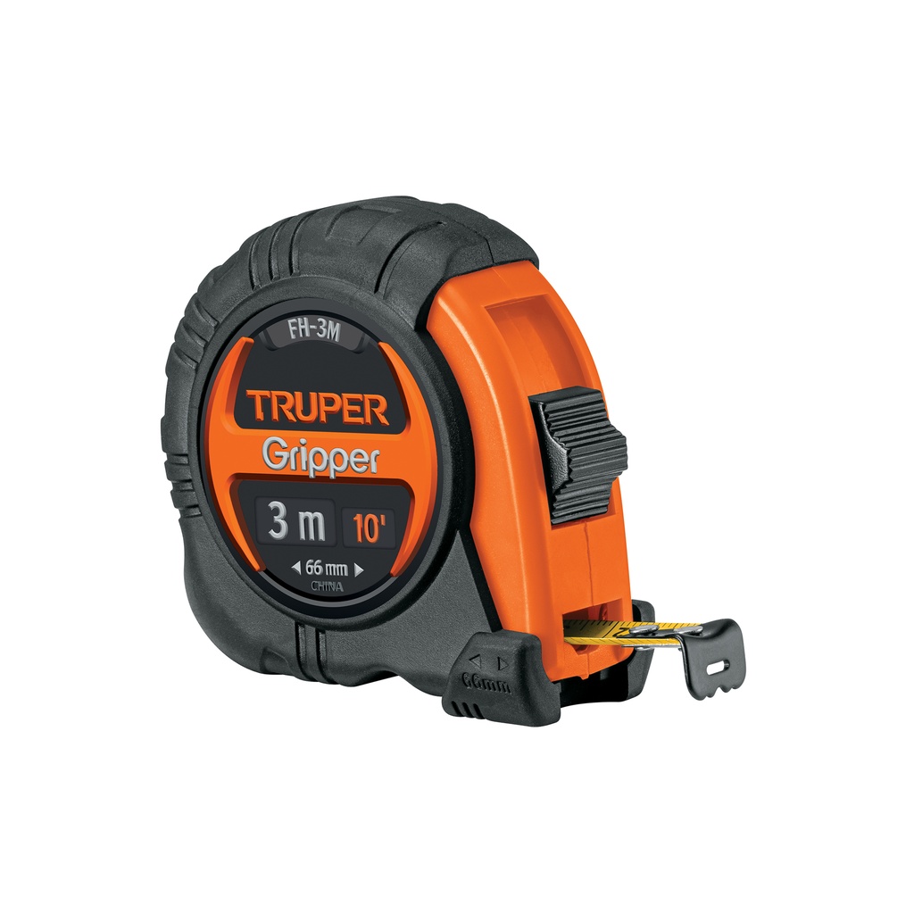 [T14577] Flexómetro Gripper contra impactos 3 m cinta 13 mm, Truper