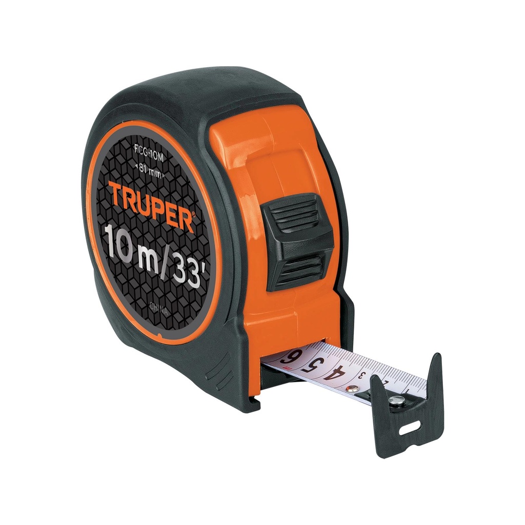 [T102332] Flexómetro compacto 10 m con grip, cinta 25 mm, Truper