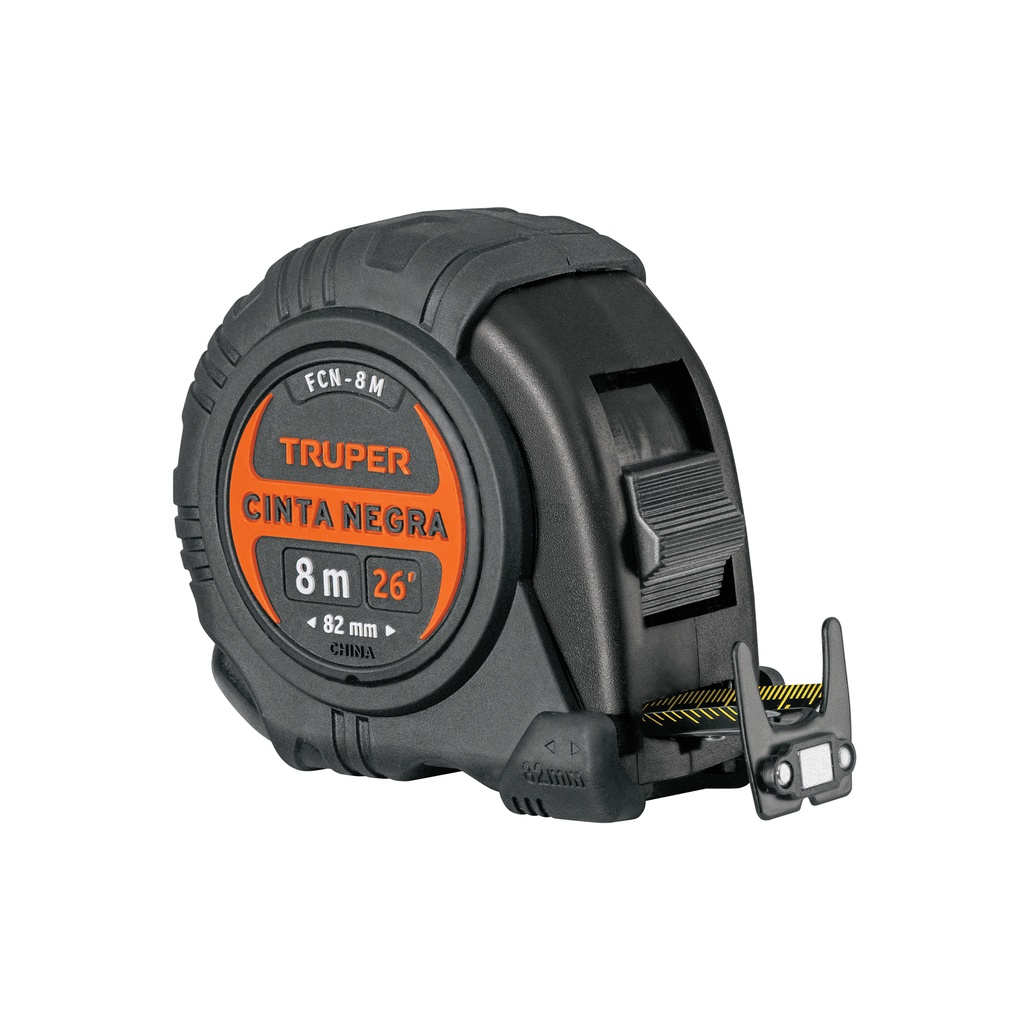 [T11747] Flexómetro contra impactos Cinta Negra x-ancha 27 mm 8 m