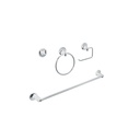 Juego de 4 accesorios para baño metálicos, Foset Aqua