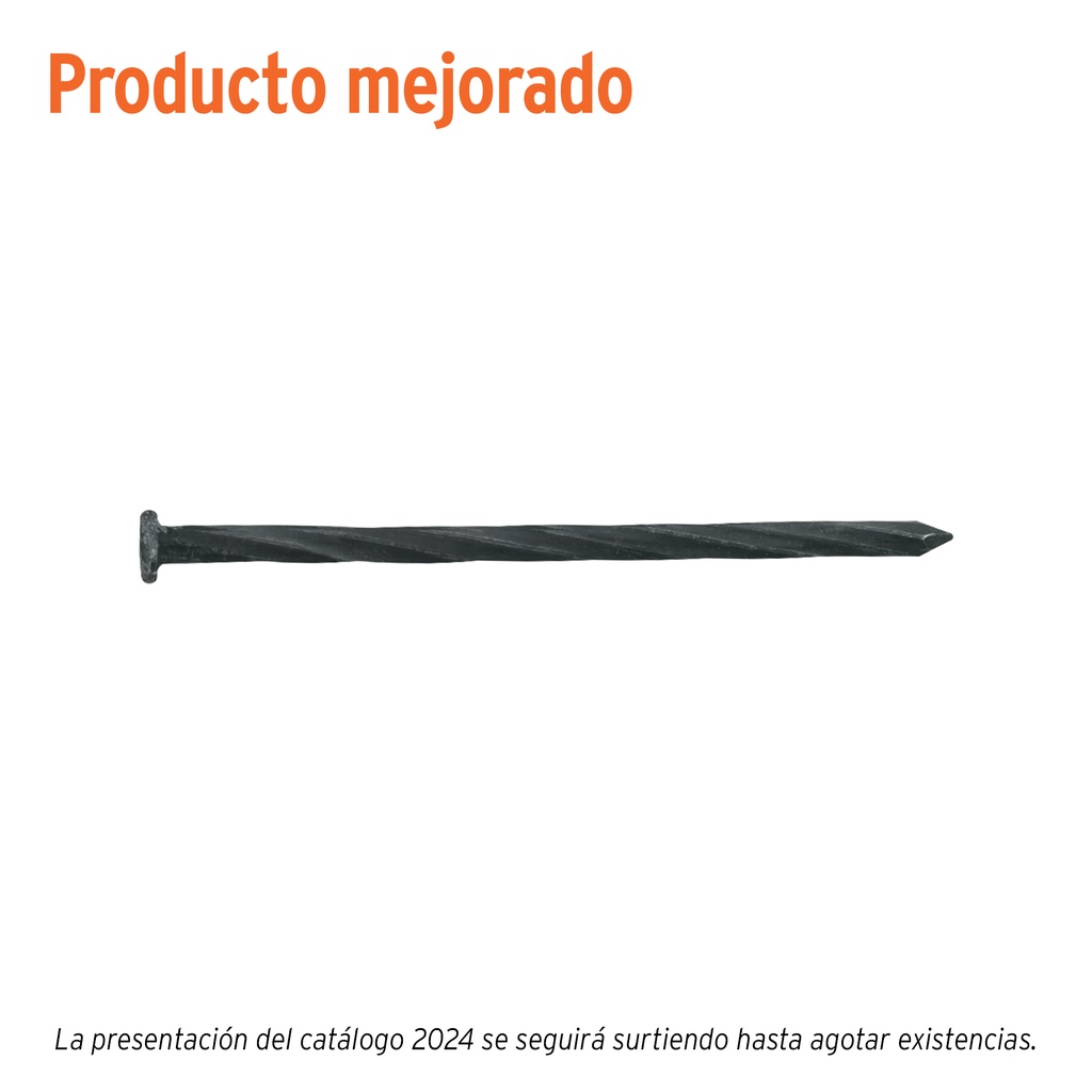 Kilo de clavo para concreto 3-1/2' negro, caja de 25 kg