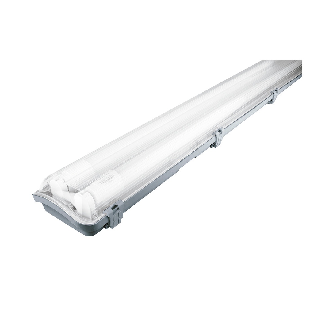 LUMINARIO SOBREPONER PARA TUBO LED 2X18W, T8 (INCLUYE 2 TUBOS - 115274)