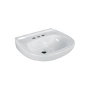 Lavabo cerámico con rebosadero, blanco, Foset
