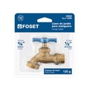 Llave para manguera, de latón, 120 g 1/2', en blíster, Foset