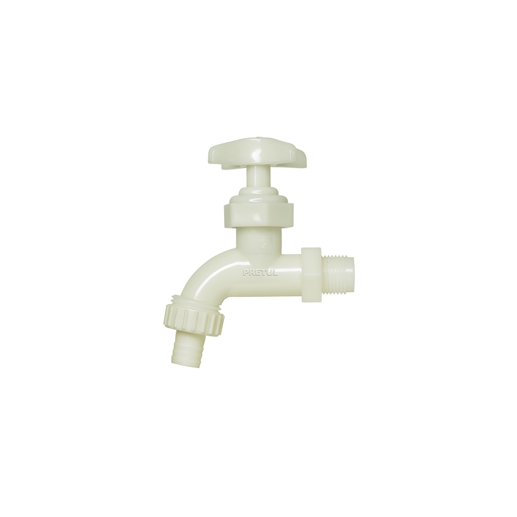 Llave para manguera, de plástico 65 g, entrada 1/2', Pretul